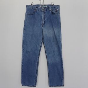 Vintage Harley-Davidson Relaxed Fit Light Wash Blue Jeans Heavy Duty Y2K 38x32